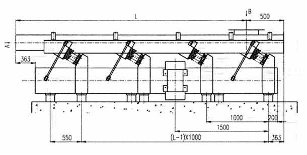 SZF型慣性振動熱料輸送機(jī)外形尺寸